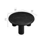 Modway Mavina Round Mango Wood Coffee Table - Black-Round Coffee Table