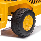 Freddo 12V CAT Electric Dump Truck 1 Seater Kids Ride-On-Mp3 + USB + Aux-in: Add some tunes to your kid's rides with the Mp3 + USB + Aux-in feature that comes with this excavator. They will always have something to jam out to in the car, no matter where they go