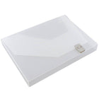 JAM Paper Plastic Box Portfolio with Side Buckle - 9 3/4" x 13 1/2" x 1 1/2" - Clear -Fashioned from high quality durable plastic and features a buckle closure