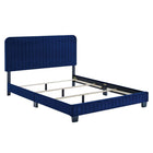 Modway Celine Channel Tufted Performance Velvet Full Bed - Navy-Full Bed