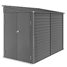 Outsunny Steel Outdoor Storage Shed - 4.6' x 9' -Works as a garden tool shed, a bike shed, a generator shed, or a spot for the lawn mower
