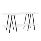 Manhattan Comfort Celine 47.24" Modern Console Table - White-Perfect to Display Home Décor Items, Frames, Tchotchkes and Trophies