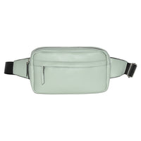 Nicci Waist Bag with Web Strap - Seafoam Green-Main Zipper Compartment