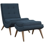Modway Ramp Upholstered Fabric Lounge Chair Set - Azure-Modern Lounge Chair