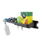 Suncast 2' Resin Storage Shelf - 2 Pack-Hooks below shelf hold brushes and small tools.