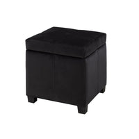 Brassex Lenox Storage Ottoman - Black-Slim profile