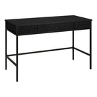 Hudson&Canal Nolan 48" Writing Desk - Black-A mid-century modern design for your home office, dorm room, or study