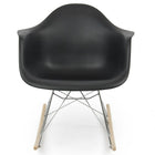 Nicer Furniture Eiffel Style Molded Plastic Rocking Armchair - Black-Heavy-duty molded contemporary plastic seat (matte finish), with Sturdy Durable Steel Eiffel Base