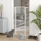 PawHut 59" Extra Tall Cat Gate, 30"-41" Pet Gate - White-1.4" (3.5cm) bar spacing keeps kittens safely contained