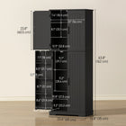 HOMCOM 64" H Pantry Cabinet with Adjustable Shelves - Black-Suitable for kitchens, dining rooms, or laundry areas, offering flexible storage 