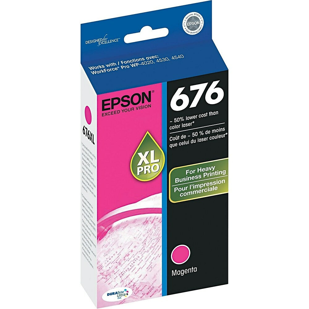 Epson T676 Ink Cartridge - High Capacity - Black | staples.ca