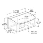 Azar Container - 7" H x 11.75" W x 9.75" D - Clear-Features: Hinged lid with damper for smooth closure
