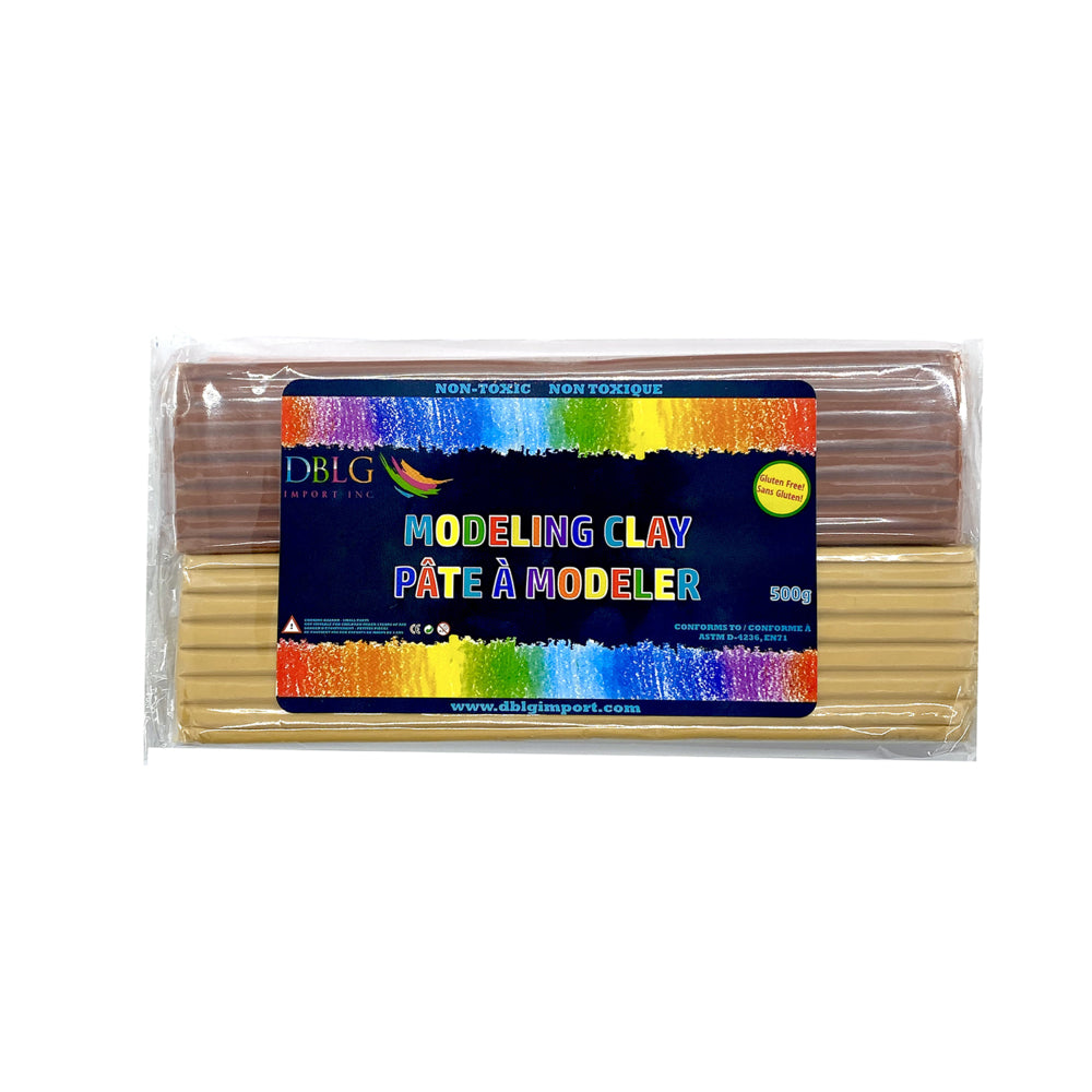 DBLG Import Modeling Clay - 500g - 4 Assorted Multicultural