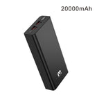 MyBat Pro 20000mAh 20W Power Bank - Black-USB-C PD (20W) + USB-A QC (18W) for fast dual charging