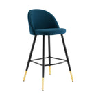 Modway Cordial Fabric Bar Stools - Azure - Set of 2-Assembly Required