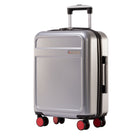 Air Canada Magnum 20" Hardside Carry-On Spinner Luggage - Silver-Locking retractable push-button trolley handle