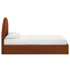 Modway Solana Arched Performance Velvet Twin Platform Bed - Rust-Plinth Base