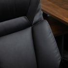 Vinsetto PU Leather Executive Office Chair with Adjustable Height - Black-This product is built to support a weight of up to 400 lb and boasts a generously wide seat designed with comfort
