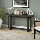 Hudson&Canal Breslow 55"W Console Table - Alder Brown-Clean with a soft, dry cloth and no harsh chemicals or abrasive cleaning materials