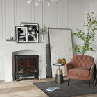 HOMCOM 29" Fireplace Mantel Surround for Fireplace - White-The top board provides a place to display decorations 