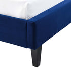 Modway Penelope Tufted Wingback Performance Velvet Queen Platform Bed - Navy-Assembly Required