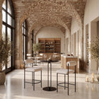 Zuo Derry Counter Table - Black-Dimensions: 23.6" L x 23.6" W x 35.4" H