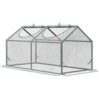 Outsunny 47" x 23.6" x 23.6" Portable Mini Tunnel Greenhouse with 2 Windows- Greenhouse with high quality steel tube structure   
 