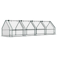 Outsunny 12' x 3' x 3' Portable Mini Greenhouse - Clear- Greenhouse with high quality steel tube and plastic cover
 