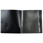 JAM Paper Heavy Duty Plastic Multi Pocket Folders - 10 Pocket Organizer - Black-Size: 9 1/2 x 11 5/8 inches | Easily fits 8.5" x 11" documents