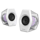 Hecate G2000 Pro 2.0 RGB BT Virtual 7.1 Surround Sound Gaming Speakers with 64W Peak Power and TempoFlow Light - White-Full-range internal magnet + 10°, golden tilt angle. High thrust for deep 75Hz low-frequency extension. Powerful bass with a solid punch. Reduces audio reflection interference, delivering sound directly to your ears for a natural listening experience