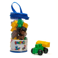 Snapo Jr. Building Blocks Dinosaur Creator Kit - 40 Pieces-This kit includes 40 pieces: Standard Blocks, Wheels, Propellors, Specialty Blocks (Axels, slopes, etc.)