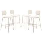 Zuo Zeal Barstool - Light Grey/Beige - Set of 4-Ergonomic and supportive footrest