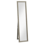 HOMCOM Full Length Mirror - 14.6" W x 61.8" H - Grey-Full-sized mirror to show your whole look 