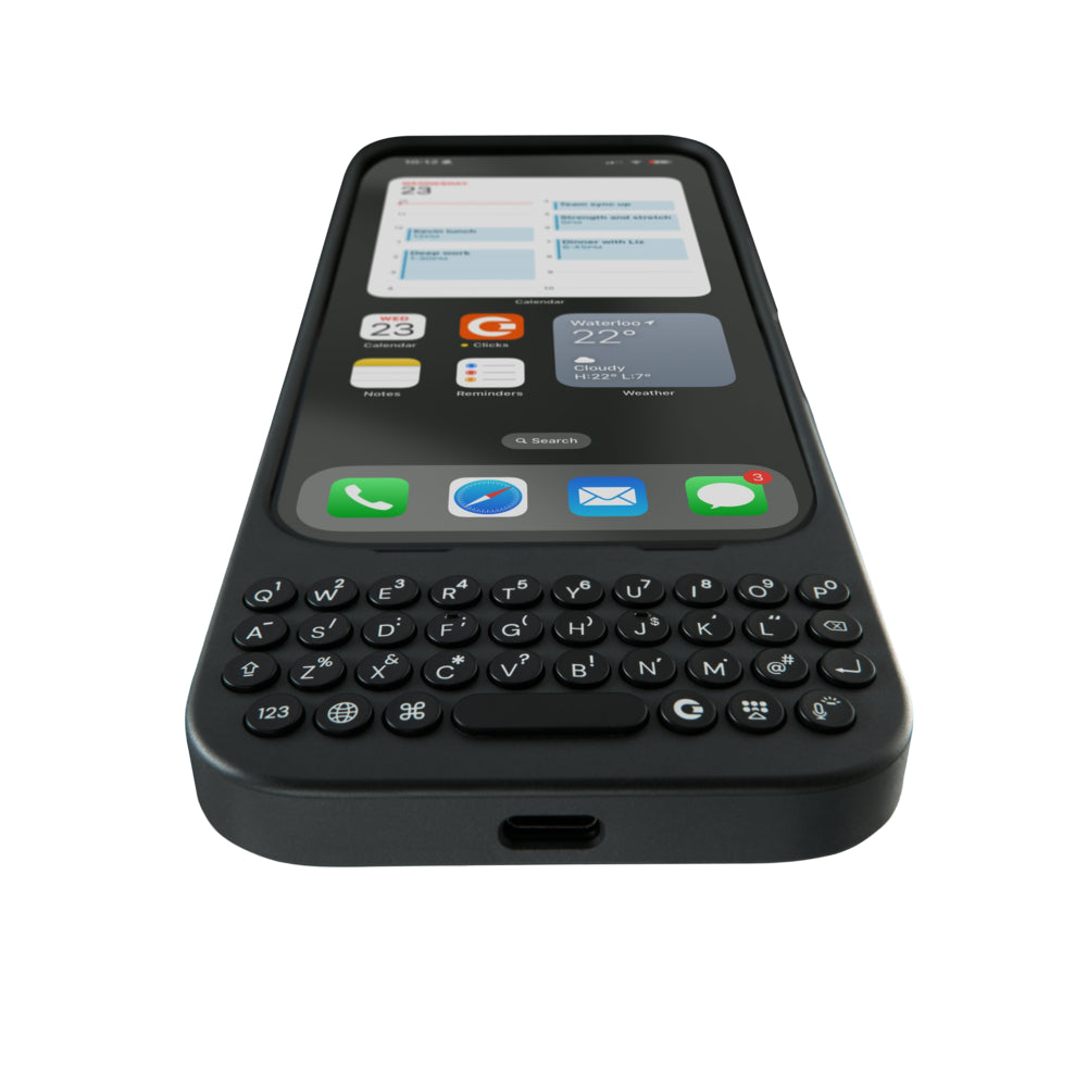 Clicks Keyboard Phone Case for iPhone 16 Plus - Onyx | staples.ca