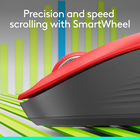 Logitech Signature M550 L Wireless Optical Mouse for Large Sized Hands - Classic Red-The optimal fit for your hand: This comfortable full size mouse is designed for larger hands, for the optimal fit