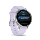 Garmin Venu 4 Smartwatch - 41 mm - Silver with Periwinkle Silicone Band-Lifestyle logging (new): Log custom or preset behaviors — such as caffeine and alcohol intake — and view reports on how those lifestyle choices impact your sleep, stress and HRV in the Garmin Connect app. That way, you can make more health-conscious decisions