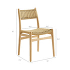 Modway Wynn Rope and Wood Dining Side Chair - Natural-Arrives Fully Assembled