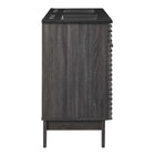 Modway Render 48" Double Sink Bathroom Vanity - Charcoal/Black-Full-Extension Drawers