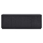 Hudson&Canal Presque TV Stand for TV's up to 75" - Black Grain-A modern contemporary design accommodates TVs up to 75" for your entertaining space