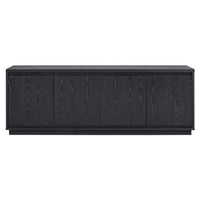 Hudson&Canal Presque TV Stand for TV's up to 75" - Black Grain-A modern contemporary design accommodates TVs up to 75" for your entertaining space