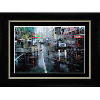 Montreal Rain - Framed Print - 32" x 36"-High-quality art print professionally matted and framed