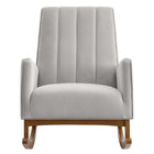Modway Sway Performance Velvet Rocking Chair - Light Grey-Dense Foam Padding