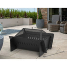 Shinerich Heavy Duty Rectangle Fire Pit - 29" x 26"-Fire Poker & Spark Screen included