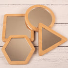 Learn Well Little Looking Shape Mirrors 4-Piece Set-Each mirror is a different shape: square, circle, triangle and hexagon.