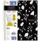 Five Star Floral Silhoutte 1-Subject Notebook - 11" H x 8-1/2" W - 160 Pages-80 college ruled sheets that are ink bleed resistant.