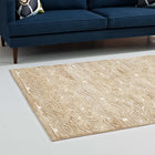 Modway Kennocha Rustic Vintage Abstract Waves Area Rug - 5 ft W x 8 ft L - Tan/Cream- Polypropylene / Chenille Yarn