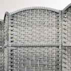 HOMCOM 4 Panel Hand-Woven Freestanding Room Divider for Home Office Bedroom - Mixed Grey-Materials: Polypropylene, Pine Wood 

