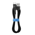 Blu Element Braided Charge/Sync USB-C 6ft Black (B6TCBK)-Works with all USB car and wall chargers