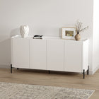 Manhattan Comfort Abbey 66.9" Modern Sideboard - White-Includes 4 Soft Close Doors with 4 Adjustable Shelf Spaces