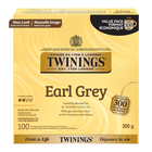 Twinings Earl Grey Black Tea Bags - 100 Pack-Crafted with black tea, natural flavours and bergamot peel for the distinctive taste of Earl Grey